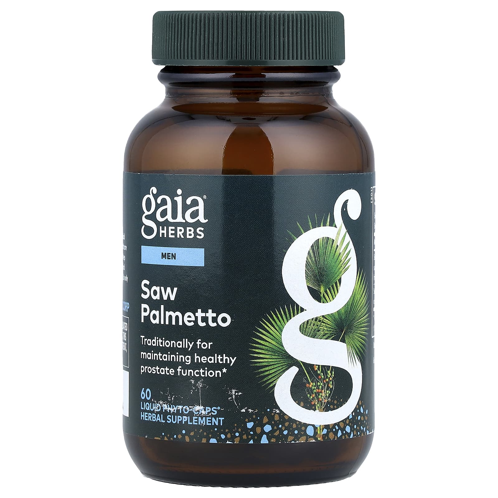 7c43f7b4f00bdff6 Gaia Herbs, Men, Saw Palmetto, 60 Liquid Phyto-Caps® - Image 1