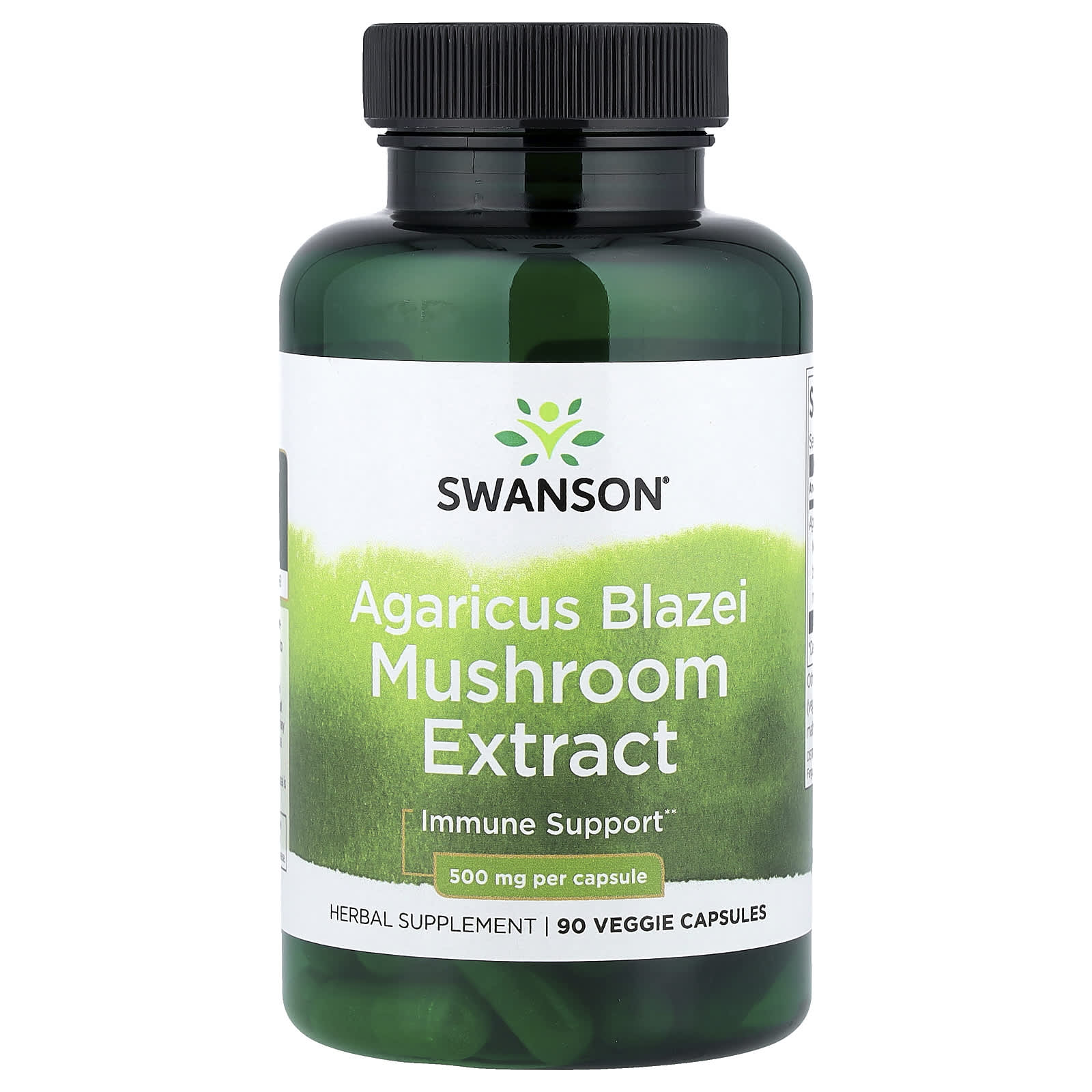 7f7353f8b30edda4 Swanson Vitamins, Agaricus Blazei Mushroom Extract, 500 mg, 90 Veggie Caps - Image 1