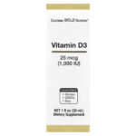 California Gold Nutrition, Vitamin D3, 25 mcg (1,000 IU), 1  fl oz (30 ml)