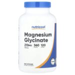 Nutricost, Magnesium Glycinate, 360 Capsules (70 mg per Capsule)