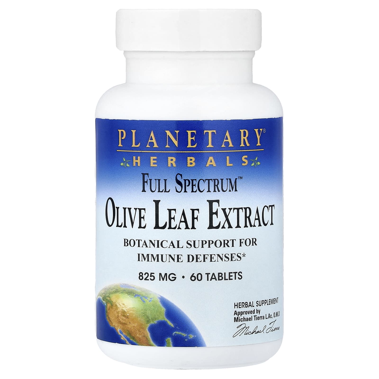 83661172046932a5 Planetary Herbals, Full Spectrum™, Olive Leaf Extract, 825 mg, 60 Tablets - Image 1