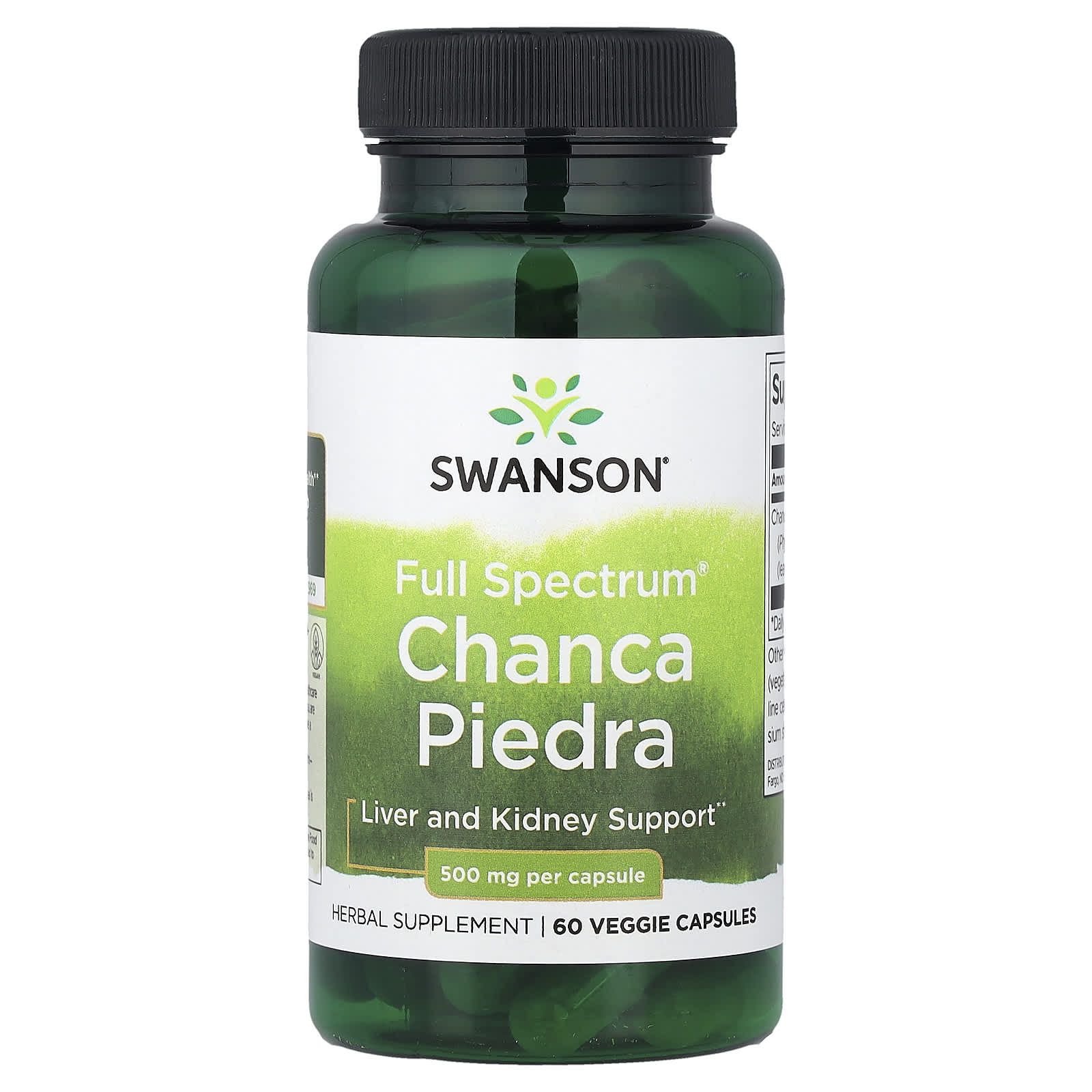 877151b14401bdee Swanson Vitamins, Full Spectrum® Chanca Piedra, 500 mg, 60 Veggie Capsules - Image 1