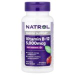 Natrol, Vitamin B-12, Fast Dissolve, Strawberry, 5,000 mcg, 100 Tablets