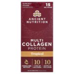 Ancient Nutrition, Multi Collagen Protein, Tropical, 15 Gel Packs, 1 fl oz (30 ml) Each