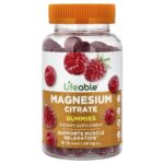 Lifeable, Magnesium Citrate Gummies, Raspberry, 90 Gummies (83.3 mg per Gummy)
