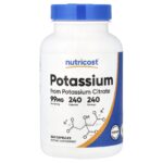 Nutricost, Potassium, 99 mg, 240 Capsules