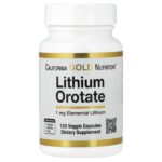 California Gold Nutrition, Lithium Orotate, 1 mg, 120 Veggie Capsules