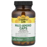Country Life, Max-Amino Caps with Vitamin B6, 90 Vegetarian Capsules