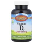 Carlson, Vitamin D3, 62.5 mcg (2,500 IU), 150 Soft Gels