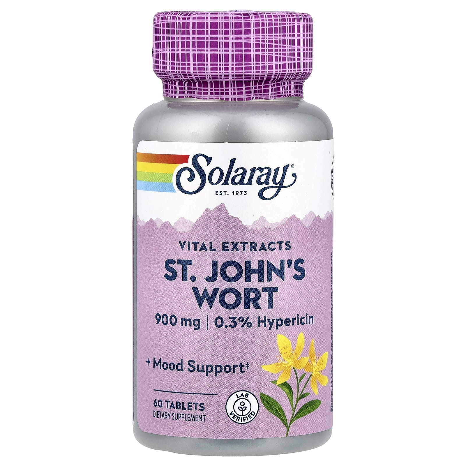 902bfb396c06b68d Solaray, Vital Extracts, St. John's Wort , 900 mg, 60 Tablets - Image 1
