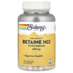 Solaray, High Potency Betaine HCl with Pepsin, 100 VegCaps