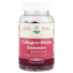 Nature's Craft, Collagen + Biotin Gummies, Raspberry , 90 Gummies