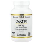 California Gold Nutrition, CoQ10 with Bioperine® and Black Pepper Extract, Enhanced Biovailability, 120 Veggie Capsules