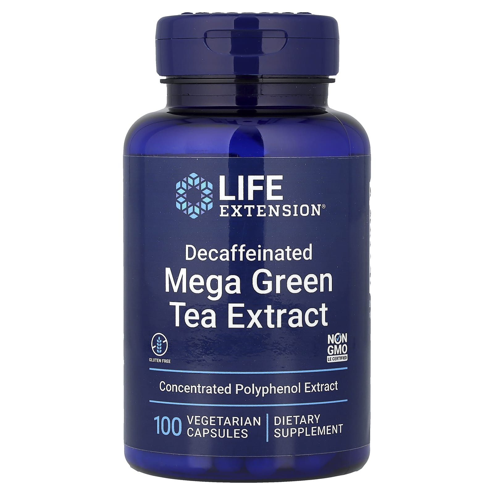 91b201057bed5540 Life Extension, Mega Green Tea Extract, Decaffeinated, 100 Vegetarian Capsules (725 mg per Capsule) - Image 1