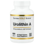 California Gold Nutrition, Urolithin A with MCT Oil Powder, 60 Veggie Capsules