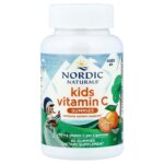 Nordic Naturals, Kids Vitamin C Gummies, Ages 4+, Tangy Tangerine, 60 Gummies (125 mg per Gummy)