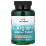 Swanson Vitamins, L-Arginine, Sustained Release, 1,000 mg, 90 Tablets