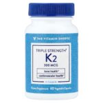 The Vitamin Shoppe, Triple Strength Vitamin K2, 300 mcg, 60 Vegetable Capsules