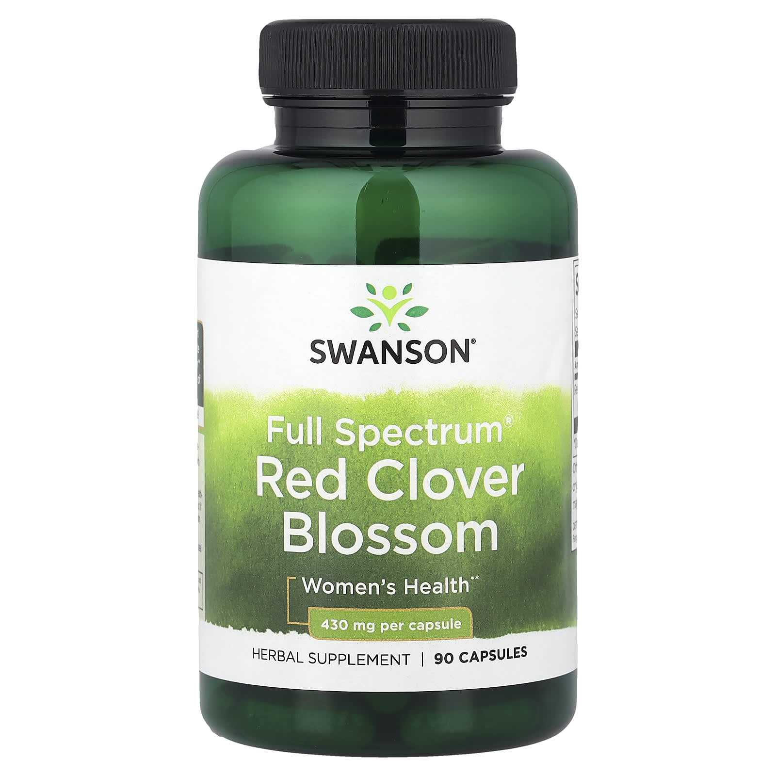 9c235576f7d702c5 Swanson Vitamins, Full Spectrum® Red Clover Blossom, 430 mg, 90 Capsules - Image 1