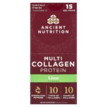 Ancient Nutrition, Multi Collagen Protein, Lime, 15 Gel Packs, 1 fl oz (30 ml) Each