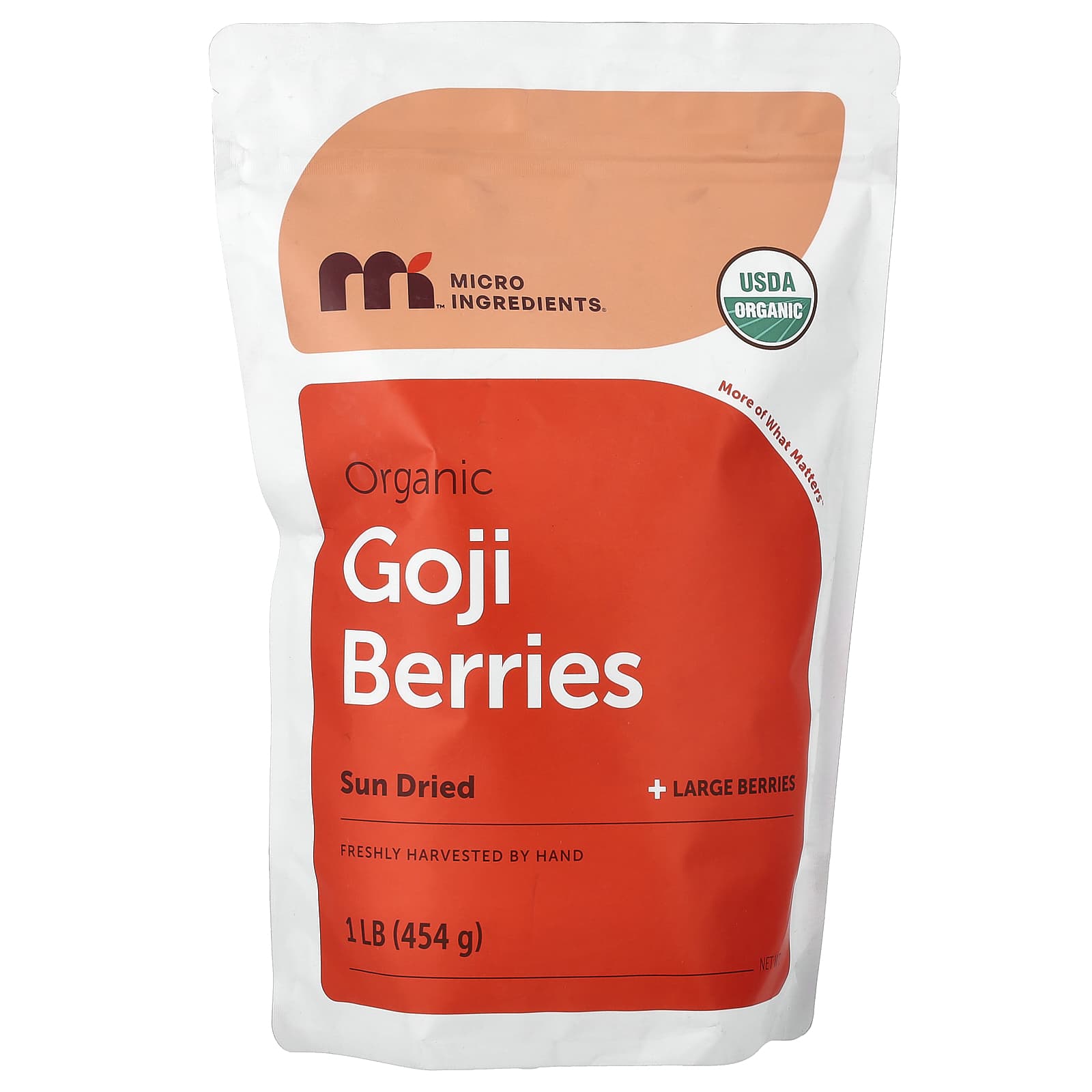 9e4086cb1e7c37e4 Micro Ingredients, Organic Goji Berries, 1 lb (454 g) - Image 1
