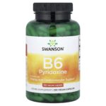 Swanson Vitamins, Vitamin B6 Pyridoxine, 100 mg, 250 Vegan Capsules
