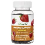 Lifeable, Immune Support Gummies with Elderberry, Vitamin C and Zinc, Berry, 60 Gummies