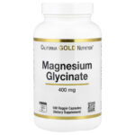 California Gold Nutrition, Magnesium Glycinate, 180 Veggie Capsules (133 mg per Capsule)