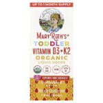 MaryRuth's, Organic Toddler Vitamin D3 + K2 Liquid Drops, 1-3 Years, Unflavored, 1 fl oz (30 ml)