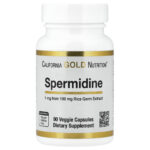California Gold Nutrition, Spermidine, Rice Germ Extract, 1 mg , 90 Veggie Capsules