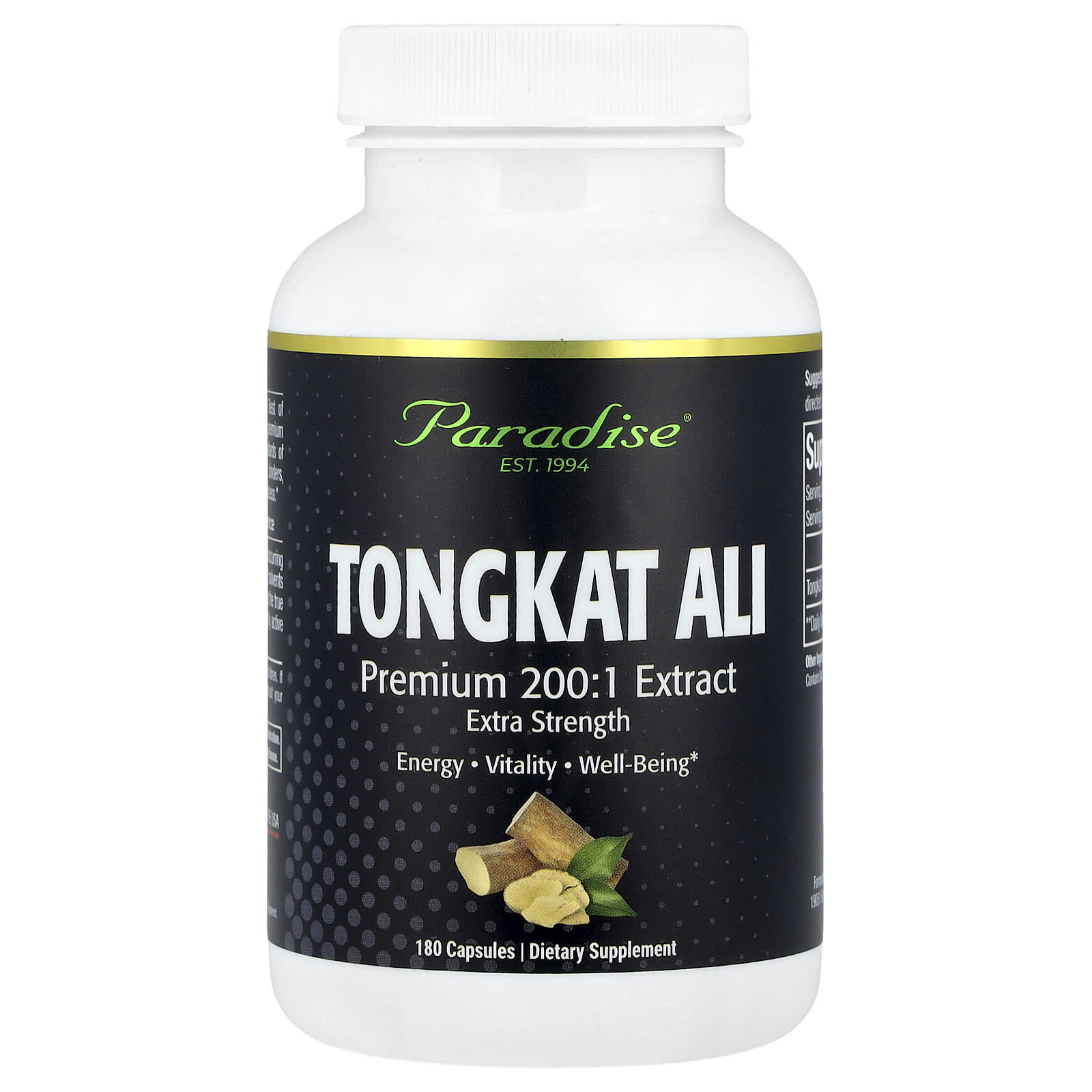aa6daa96793769ec Paradise Herbs, Tongkat Ali, 180 Capsules (250 mg per Capsule) - Image 1