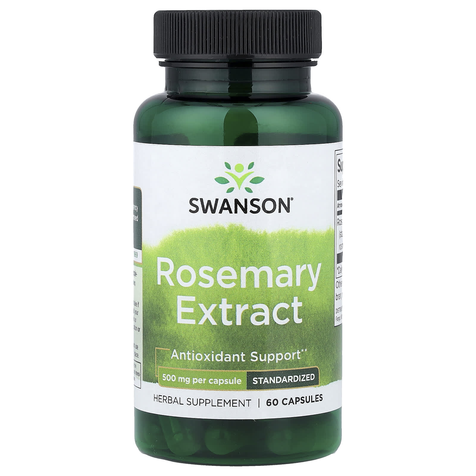 ab369176a0ef688b Swanson Vitamins, Rosemary Extract, Standardized, 500 mg, 60 Capsules - Image 1