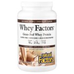 Natural Factors, Whey Factors®, Grass-Fed Whey Protein, Natural Double Chocolate, 2 lb (907 g)
