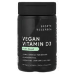 Sports Research, Vegan Vitamin D3, 125 mcg (5,000 IU), 60 Veggie Softgels