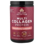 Ancient Nutrition, Multi Collagen Protein, Strawberry Lemonade, 1.13 lb (513 g)
