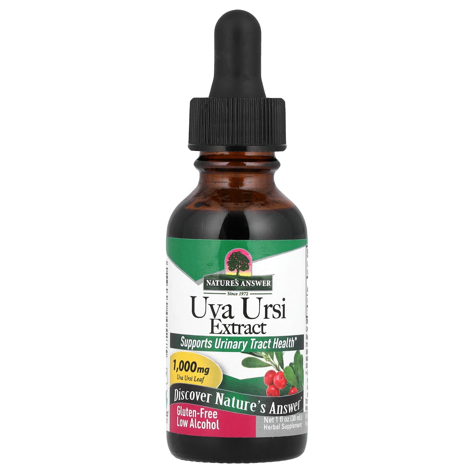 ae7395916b8b18cd Nature's Answer, Uva Ursi Extract, Low Alcohol, 1,000 mg, 1 fl oz (30 ml) - Image 1