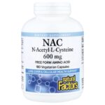 Natural Factors, NAC, 600 mg, 180 Vegetarian Capsules