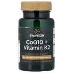 Swanson Vitamins, CoQ10 + Vitamin K2, 60 Softgels