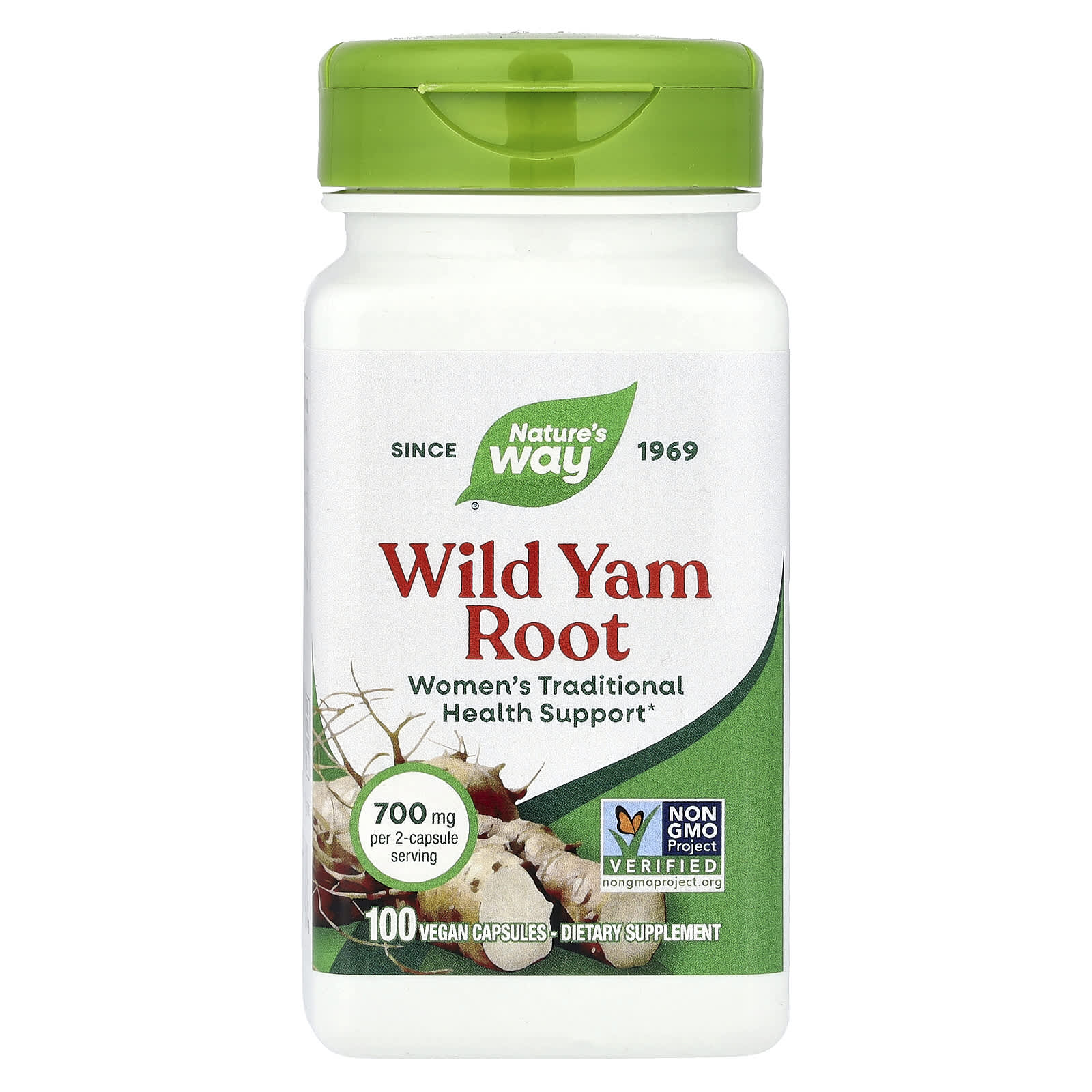 b0babf9748dcbbb8 Nature's Way, Wild Yam Root, 100 Vegan Capsules (350 mg per Capsule) - Image 1