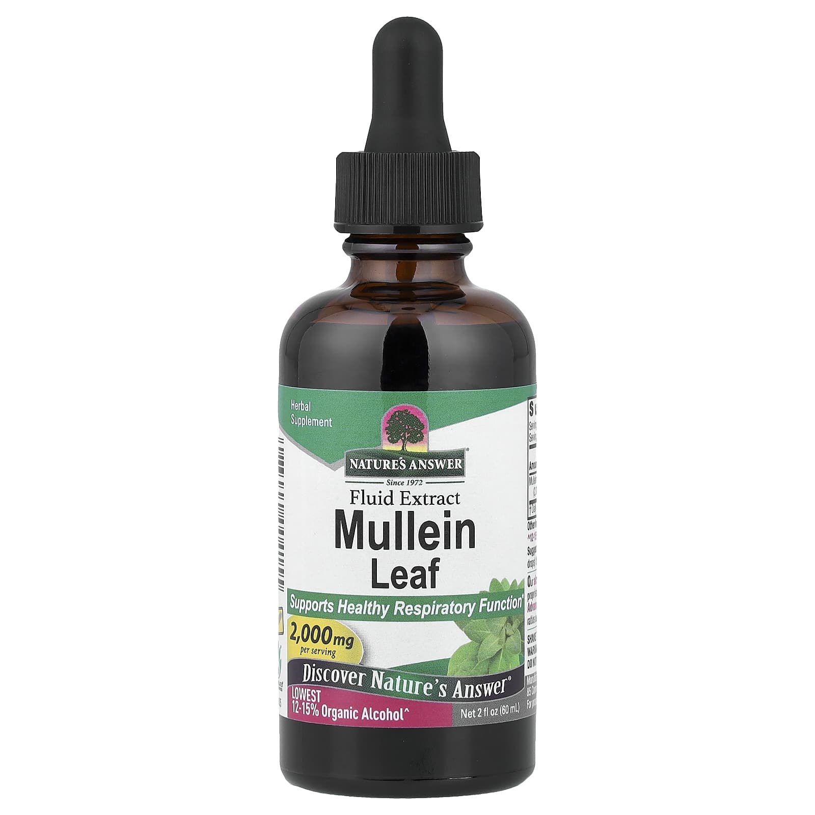 b1a13c545010238e Nature's Answer, Mullein Leaf Fluid Extract, 2 fl oz (60 ml) - Image 1