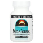 Source Naturals, MegaFolinic™, 800 mcg, 120 Tablets