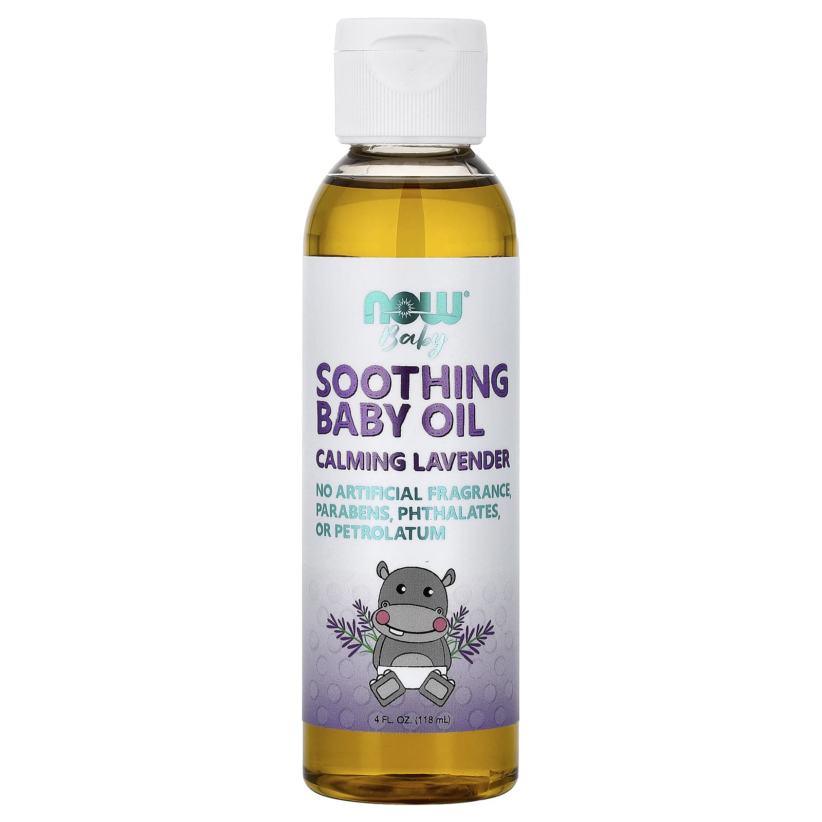 b7aaa65cbbd93615 NOW Foods, Soothing Baby Oil, Calming Lavender, 4 fl oz (118 ml) - Image 1