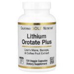 California Gold Nutrition, Lithium Orotate Plus Lion's Mane, Bacopa, and Coffee Fruit Extract, 120 Veggie Capsules