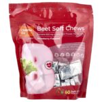Zahler, Chapter Six™, Beet Soft Chews, Strawberry, 60 Soft Chews (250 mg per Soft Chew)