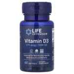 Life Extension, Vitamin D3, 175 mcg (7,000 IU), 60 Softgels