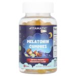 Vitamatic, Kids, Melatonin Gummies, Natural Pineapple & Passionfruit, 90 Gummies (1 mg per Gummy)