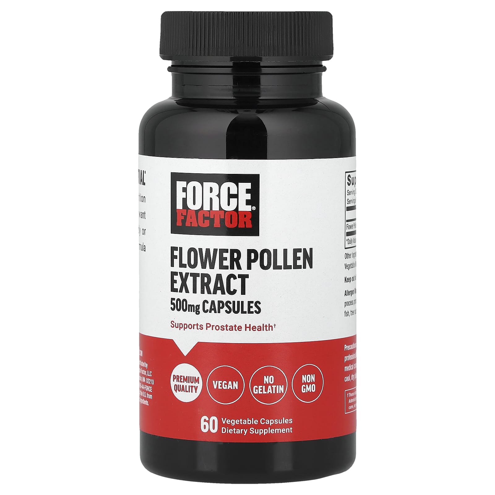 be0a8c57a95f5a47 Force Factor, Flower Pollen Extract, 500 mg, 60 Vegetable Capsules - Image 1