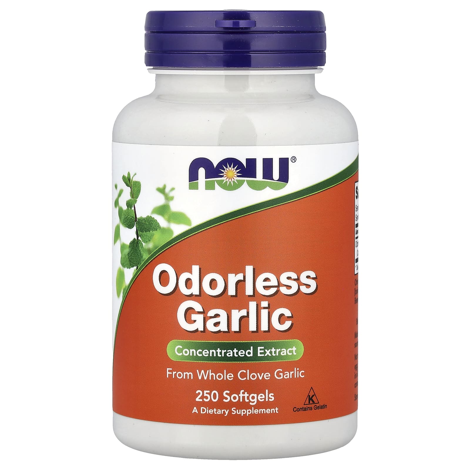 be38ea256a90f9f8 NOW Foods, Odorless Garlic, 250 Softgels (25 mg per Softgel) - Image 1