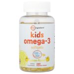 Micro Ingredients, Kids Omega-3, Lemon, 240 Vegetarian Softgels
