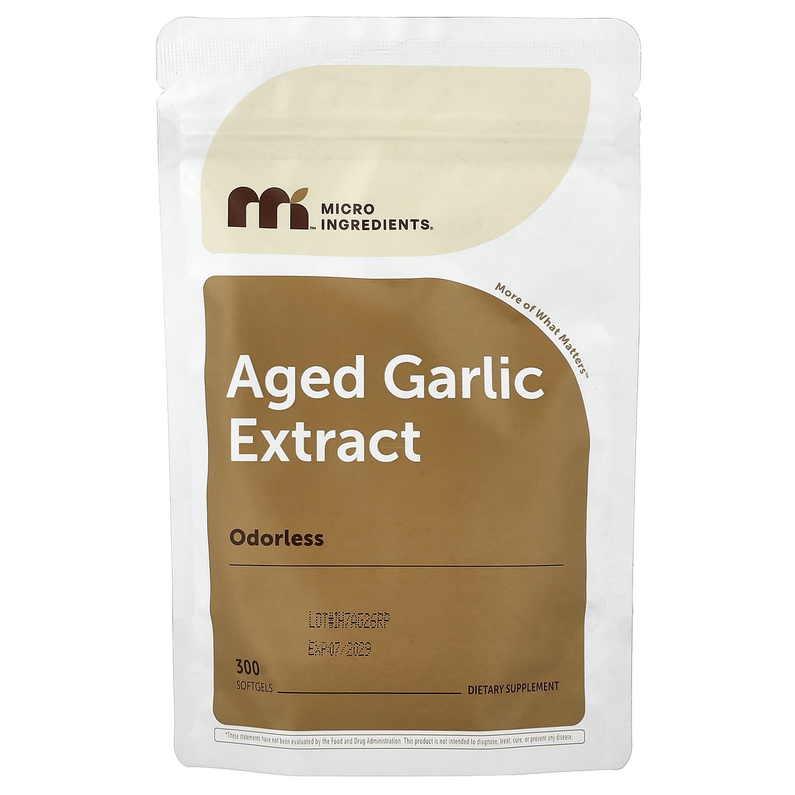 c5cacc42838831fa Micro Ingredients, Odorless Aged Garlic Extract, 300 Softgels (250 mg per Softgel) - Image 1